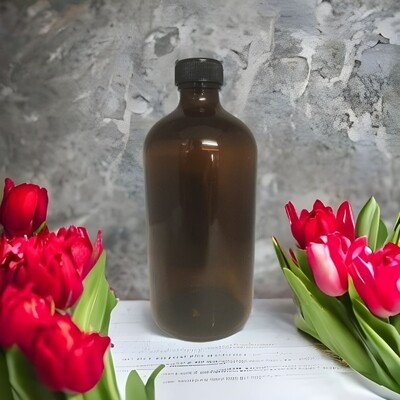 500mL (16OZ) Amber Glass Boston with Choice  Cap OR Dispenser (Ctn of 50)