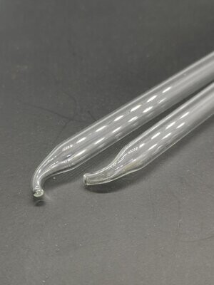 8cm BENT Tip Glass Line for Dropper Bottles - Bulk Pack of 50 Pcs