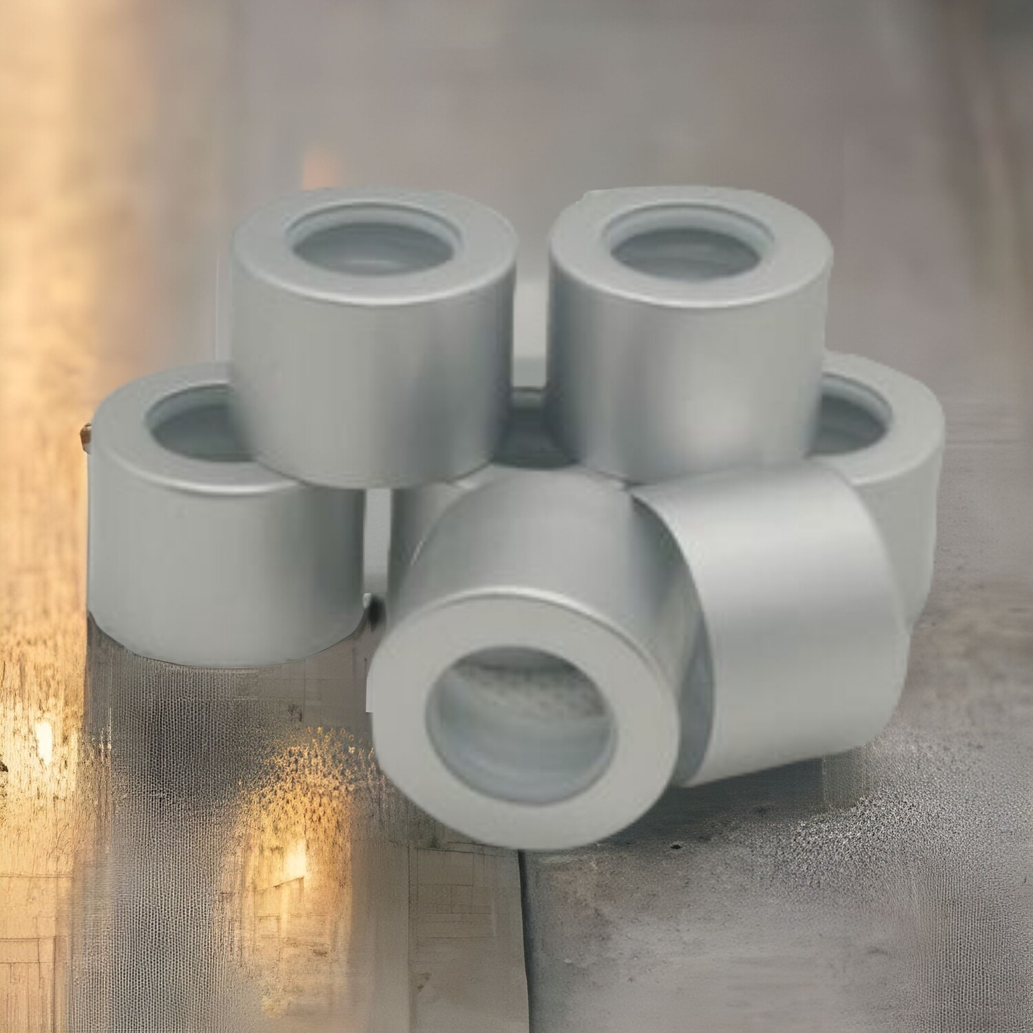 18mm MATT SILVER Alumina Dropper Caps (Fits 5ml to 100ml Bostom 18mm Necks) - BULK Pack 100 Pcs