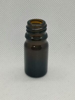 5ml AMBER Boston 18mm Neck Glass Bottle Only - BULK Pack of 255 Bottles