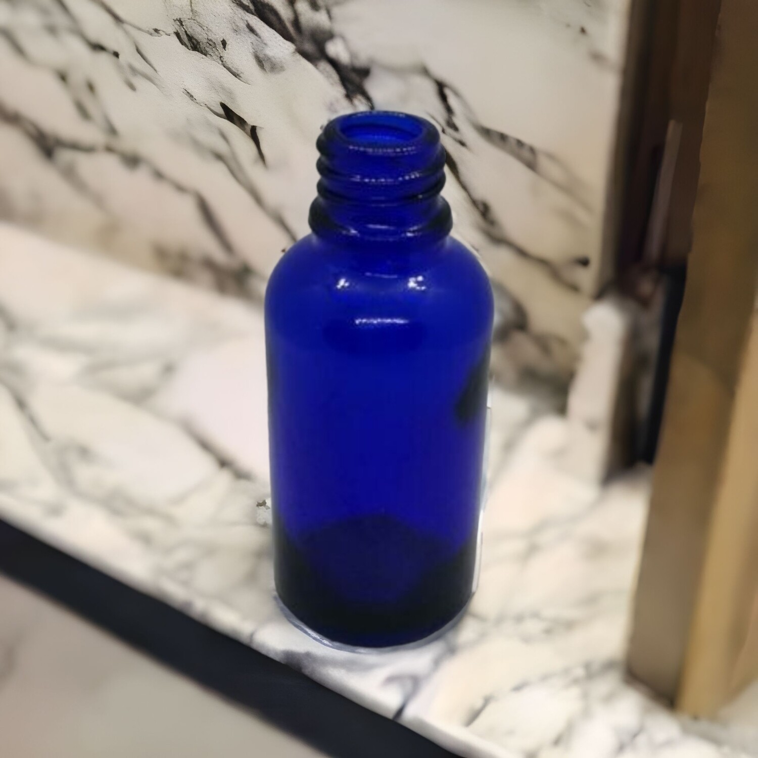 30ml COBALT BLUE Boston 18mm Neck  Glass Bottle Only - BULK Pack of 110 Bottles