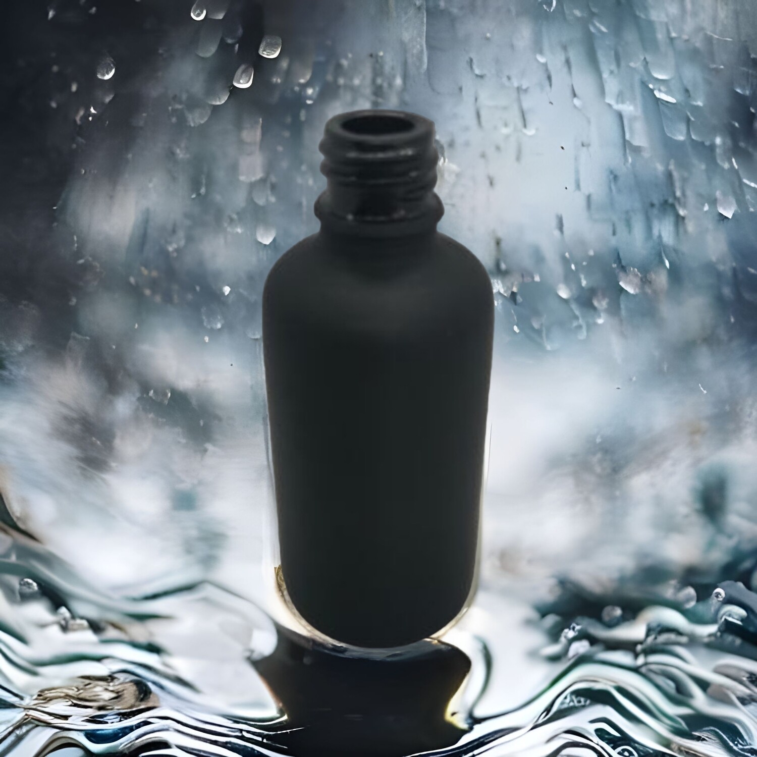 50ml FROSTED MATT BLACK Boston 18mm Neck Glass Bottle Only - BULK Pack of 30 Bottles