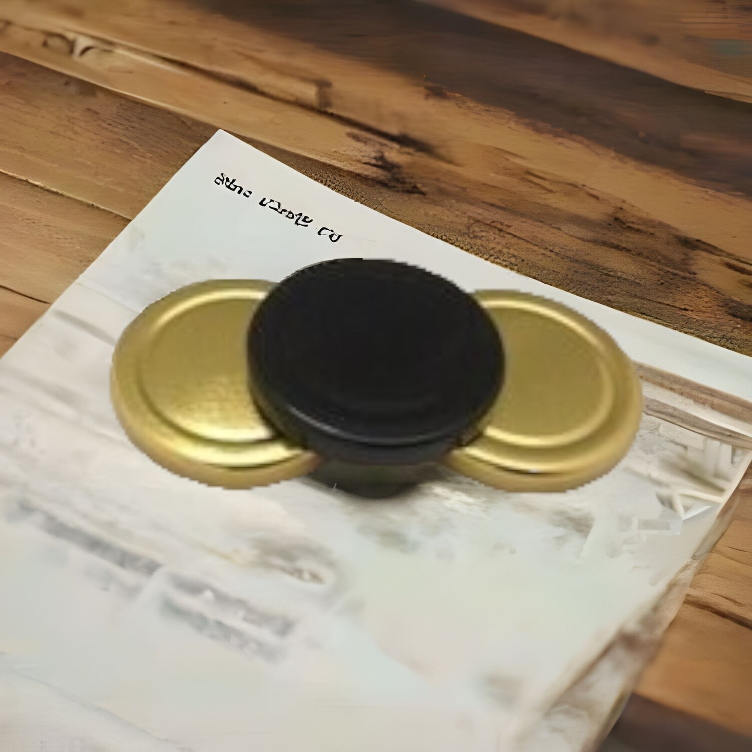 43mm Black Metal Jar Lids , Without Pop Up Button