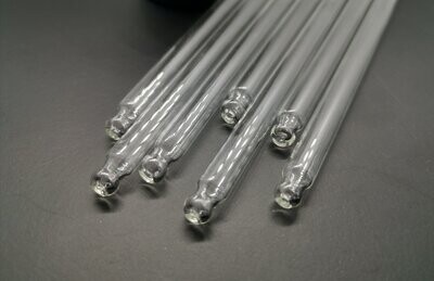 DROPPER - GLASS LINE (Bulb Tip)  Fit 5mL - 100mL Boston Glass Bottles - SELECT SIZE