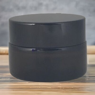 20g Amber Glass Balm Pot with Black Screw Cap &amp; Caska Seal