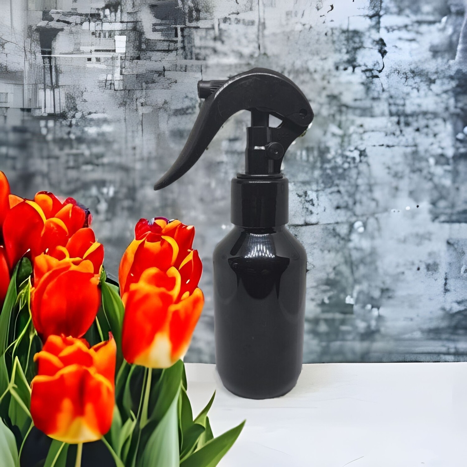 100ml Black Veral (PET) Plastic with 24410 Neck Black Micro Trigger Spray