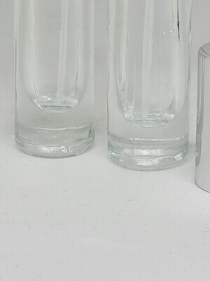10mL Elegant THICK QUALITY Clear GLASS Atomiser with Gloss Gold Overcap