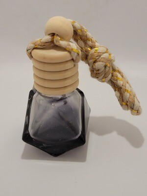 8ml Car Diffuser with Multi Facet Smoky Black Glass and Timber Overcap - SPECIAL BUY