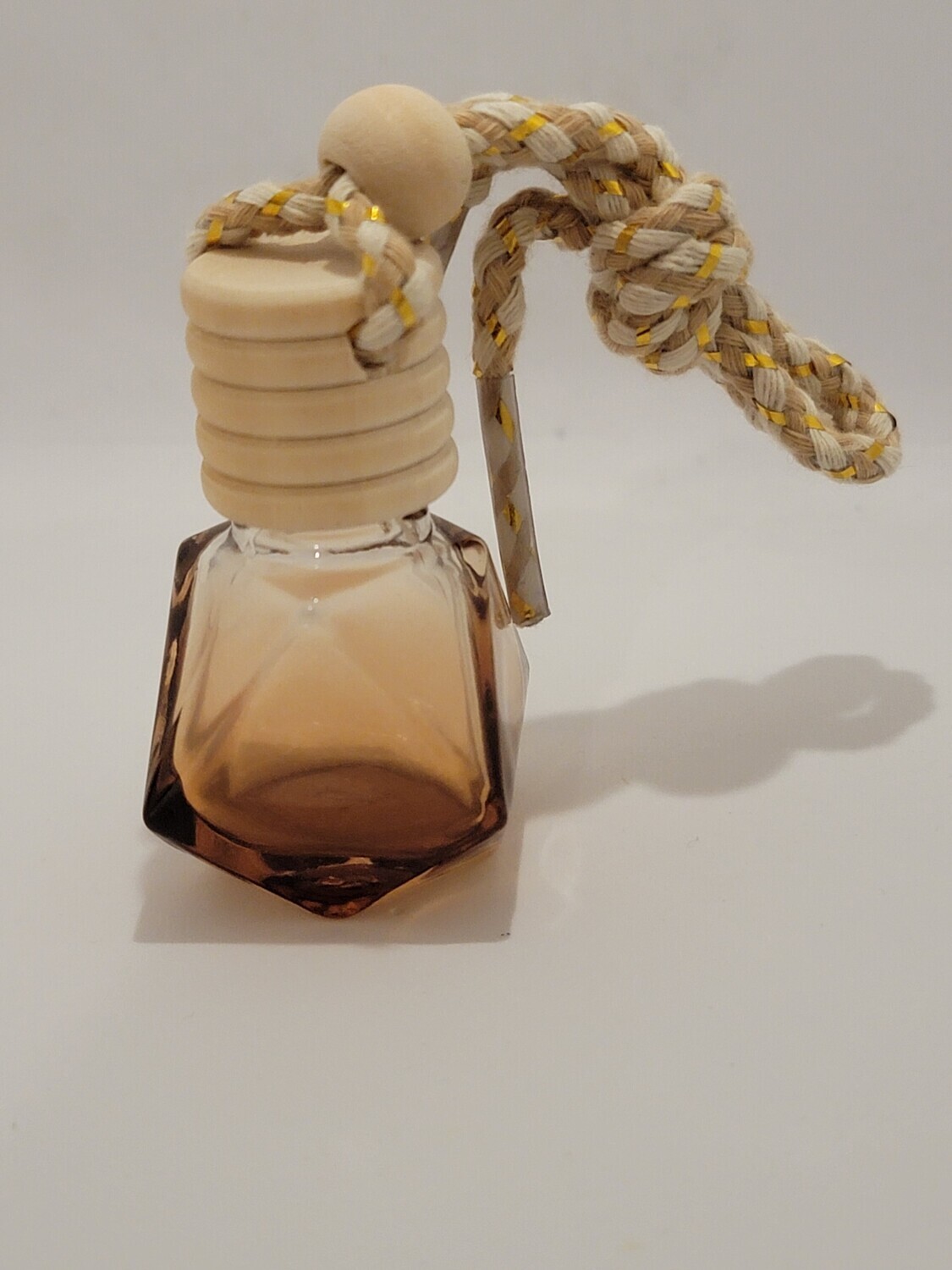 8ml Car Diffuser with Multi Facet DARK BROWN Glass and Timber Overcap - SPECIAL BUY