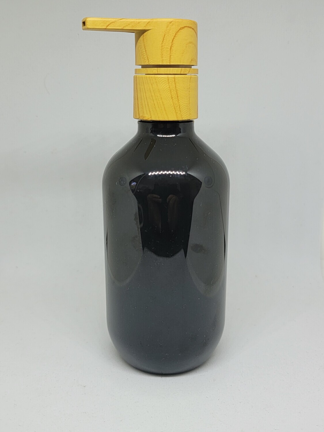 200mL Imitation Timber Lotion Pump with Black Veral PET(Plastic) Bottle