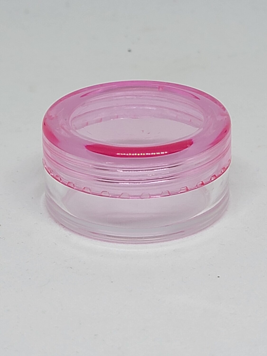 10gm BALM-PINKTINT Cap/Clear Base Plastic ♴ HDPE ♻️ Containers - Pack of 10