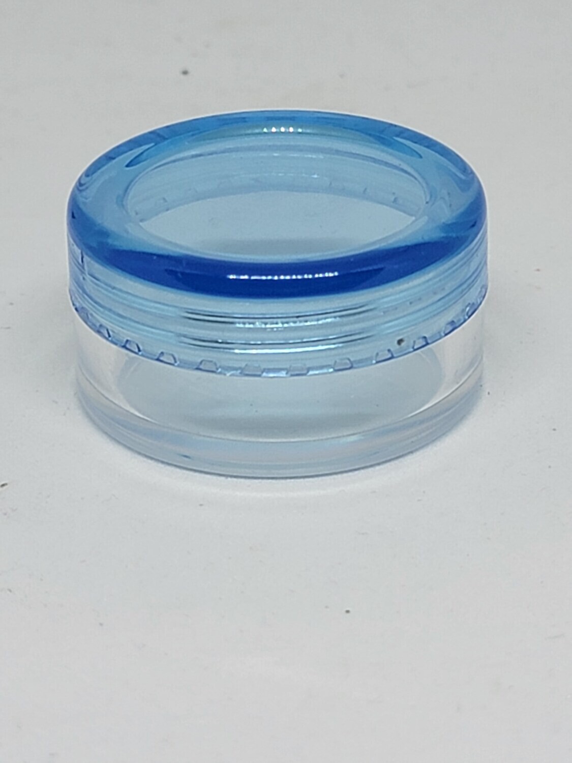 10gm BALM-BLUE TINT Cap/Clear Base Plastic ♴ HDPE ♻️ Containers- Pack of 10