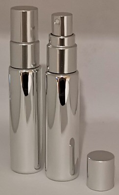 5mL Mini SILVER Elegant Glass Atomiser with Silver Over Cap