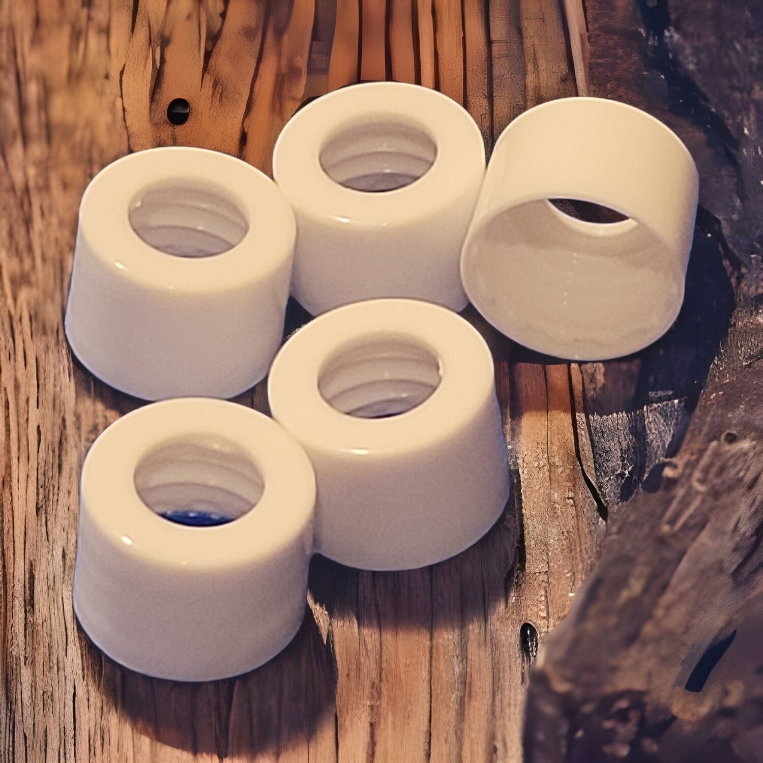 18mm WHITE Plastic Dropper Cap -PACK OF 100