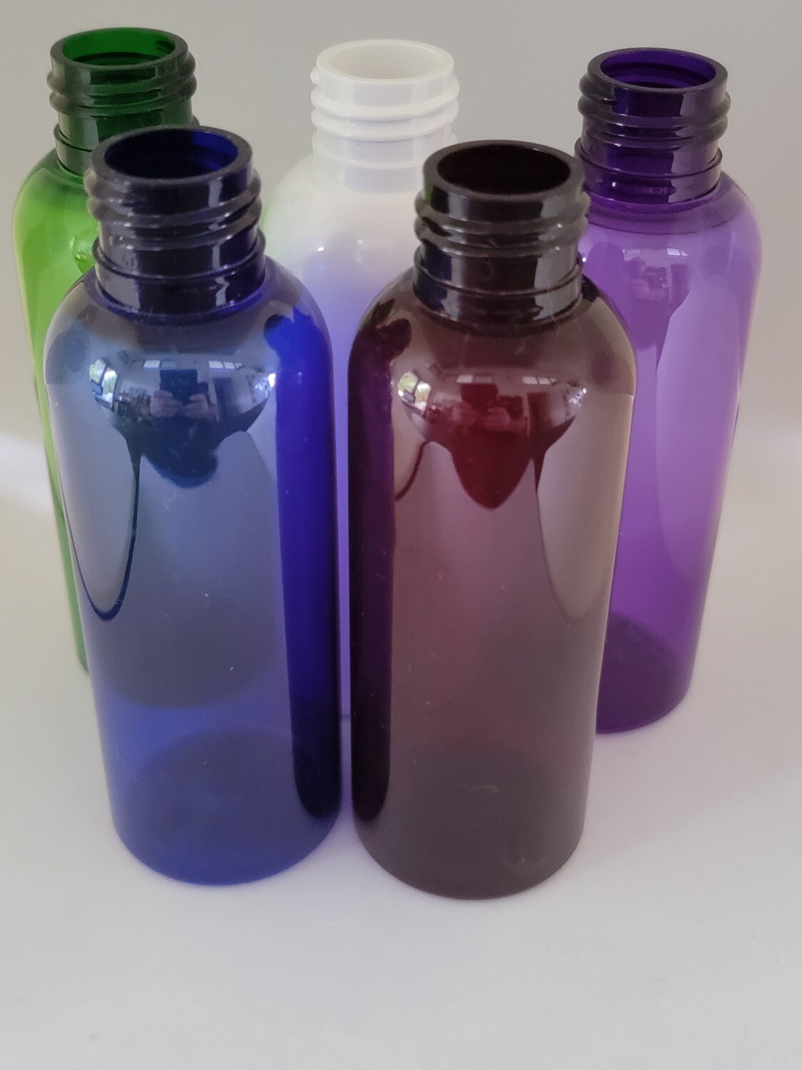 125mL Tall PET (Plastic♲) 24mm Neck Bottle Only PACK of 25 - SELECT FROM  5 COLOURS