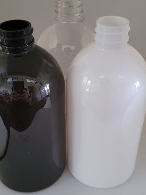 500mL PET (Plastic♲) 28mm Neck Bottle Only - PACK of 25  - SELECT FROM 5 COLOURS  &amp; OPTIONAL PUMP SPRAY OR CAP