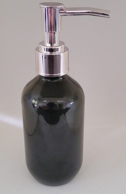 200ml Black Veral (PET♲) Plastic with 24410 Neck SILVER Lotion Pump Pack 10 Pcs
