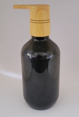 200ml Black Veral (PET♲) Plastic with 24410 Neck IMITATION TIMBER Lotion Pump Pack 10 Pcs