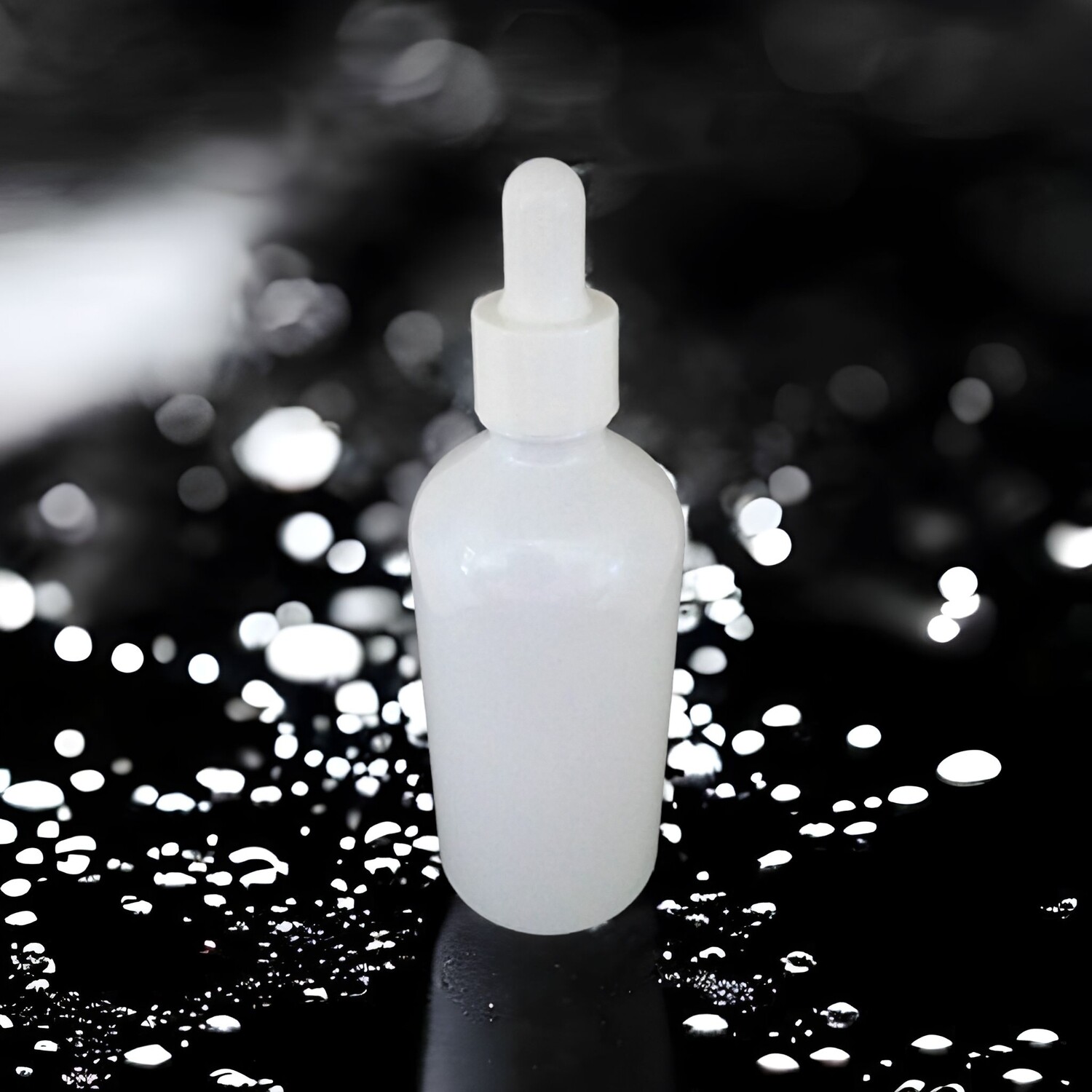 100mL WHITE PEARL (Coated) glass dropper bottle with WHITE TEAT &amp; WHITE  CAP