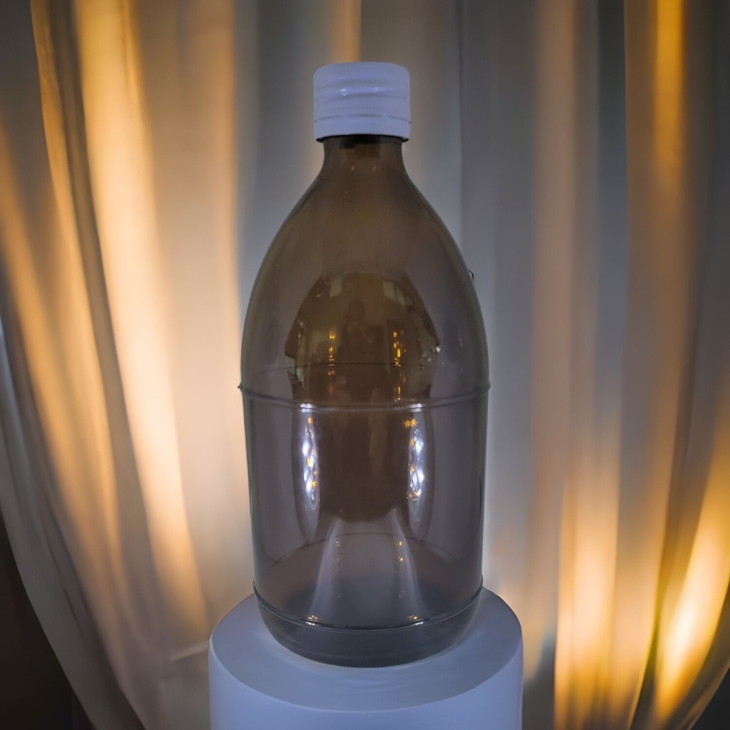 500mL AMBER GLASS  BOTTLE with CHOICE OF CAP - PACK OF 24