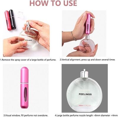 5ml GLOSS GOLD SPRITZER/ ATOMISER with over cap - REFILLABLE PUMP BASE
