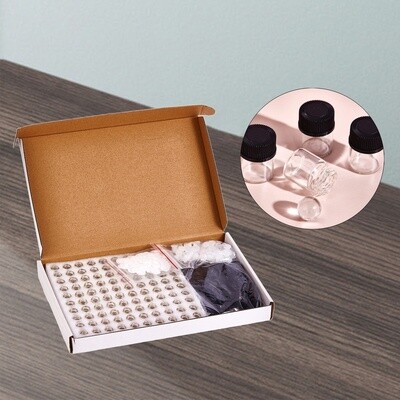 2 mL (1/2 Dram) Display Box Clear Glass Vial with Oriface & Black Cap- BULK 100 PC TRAY 2 mL (1/2 Dram) Display Box Clear Glass Vial with Oriface & Black Cap- BULK 100 PC TRAY