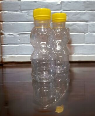 220mL MINI Honey Bears (PET♲) Food Grade with Tamper Evident Yellow Caps (300g HONEY)