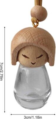 8ml Car Diffuser Japanese Doll Glass and Timber Overcap SPECIAL BUY