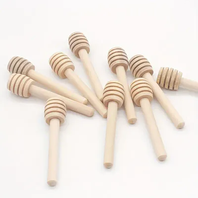 Wooden Honey Dippers - 8CM Size