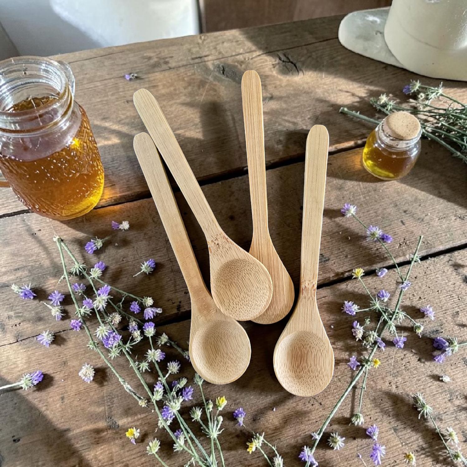 Mini Wooden HONEY Spoons,  12.5 CM SPOON
