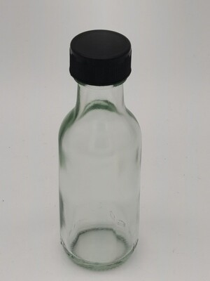 45 ml Round Mini Bottle with Choice of BLACK or Gold Screw Cap (104 Pcs)