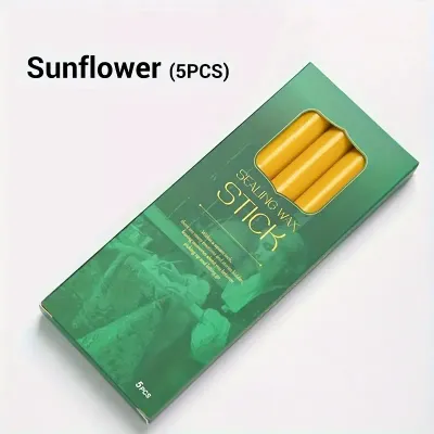 Sealing Wax Sticks for Stamps - 5pcs Boxed Set (SUNFLOWER)
