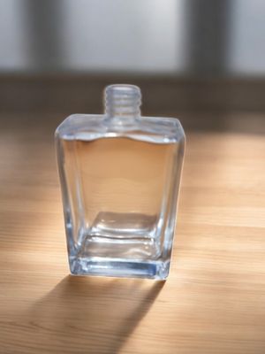 100mL RECTANGLE CLEAR GLASS BOTTLE 18MM NECK