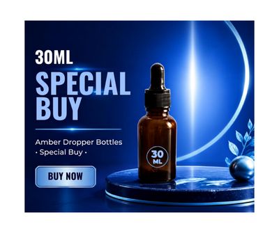 30mL AMBER GLASS AROMA DROPPER BOTTLE COMPLETE SET - SPECIAL BUY 30mL AMBER GLASS AROMA DROPPER BOTTLE COMPLETE SET - SPECIAL BUY