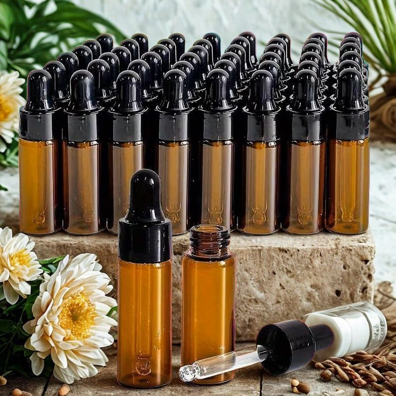5mL Amber Dropper Set - TALL AMBER