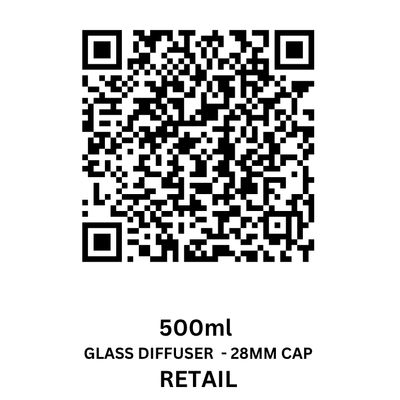 500mL Clear Glass Bottle with Gloss Gold Diffuser Cap - BULK 50 PCS -