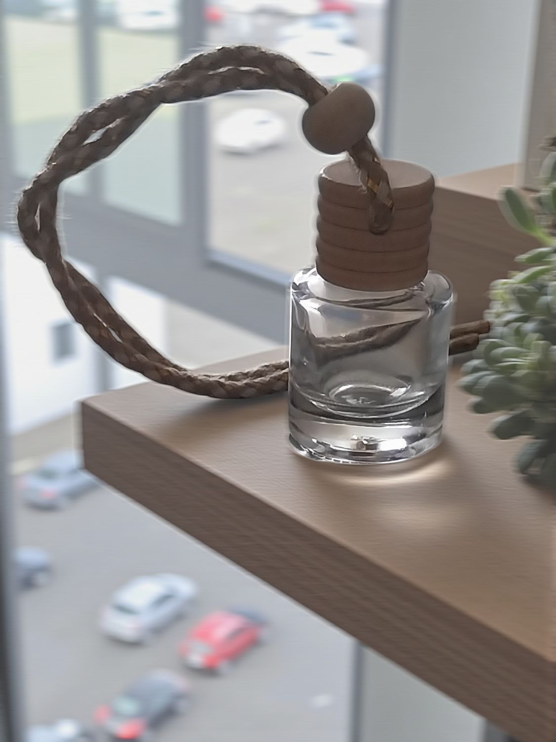 8ml ROUND CYLINDER Clear Glass Car Diffuser -with SPECIAL BUY