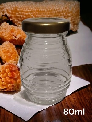 80mL Honey Hive Glass Jar with Choice of 43mm Lid PACK OF 10