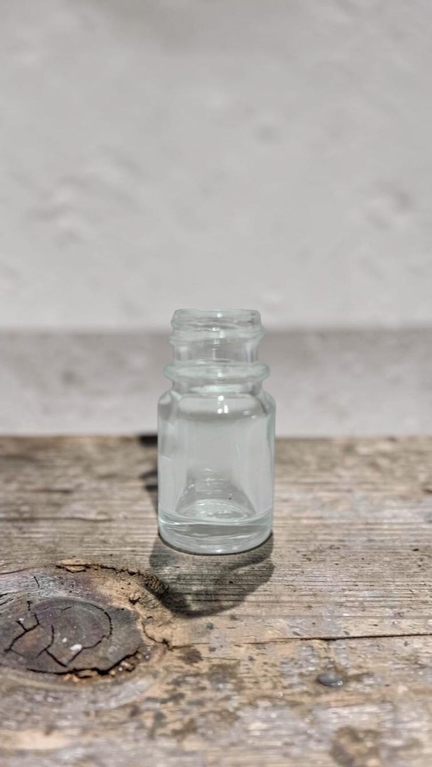 5mL Clear Flint Glass Bottle with Optional Black Cap