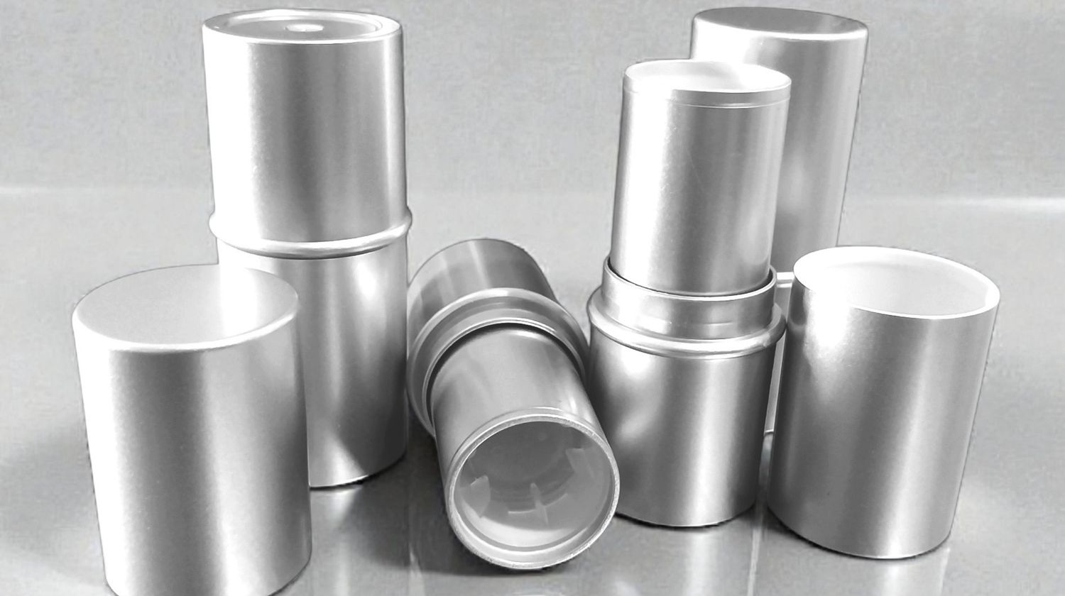 6-8g Empty Lipstick Balm Tubes - BRUSHED SILVER - NEW ITEM