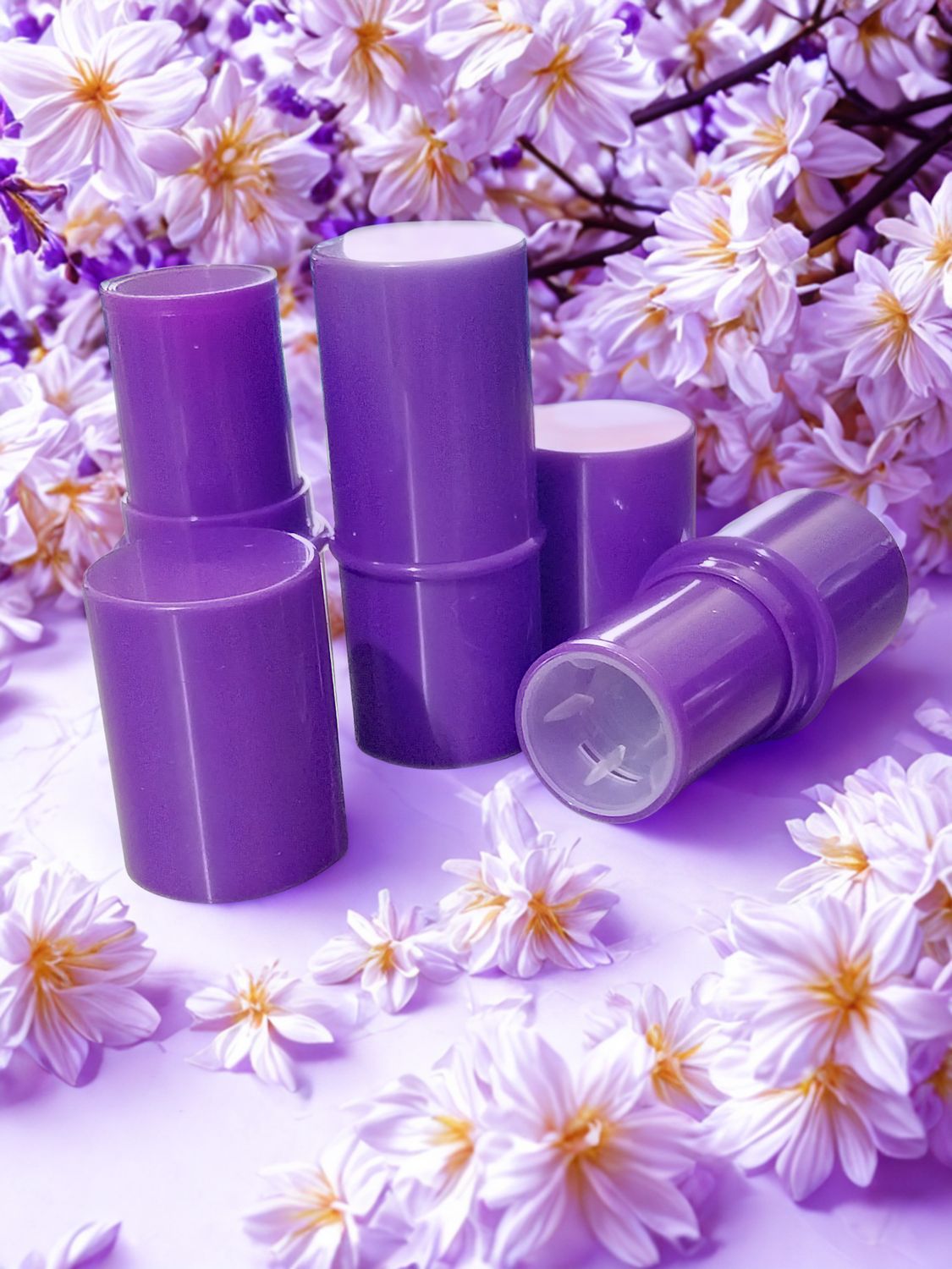 6-8g Empty Lipstick Balm Tubes - PURPLE - NEW ITEM