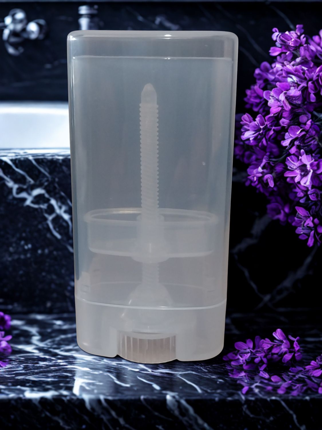 15g - Translucent Oval Shaped Deodorant/Balm  Deo Tubes (Windup)