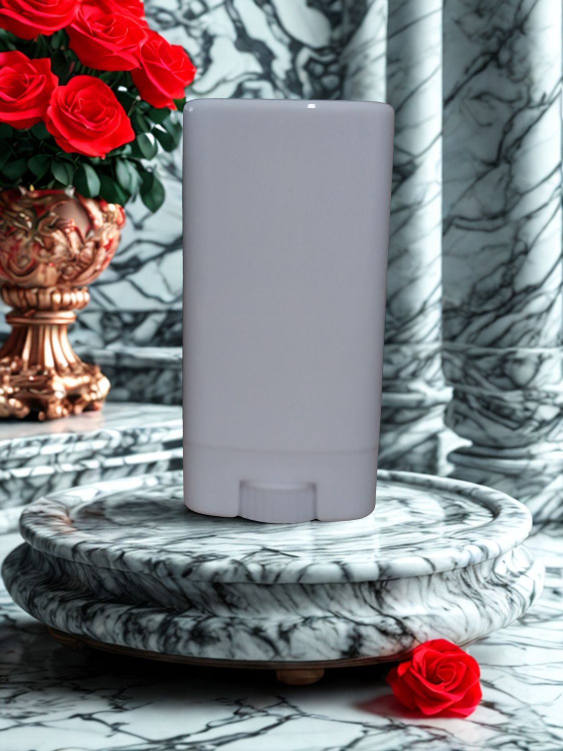 15g - WHITE Oval Shaped Deodorant/Balm  Deo Tubes (Windup)