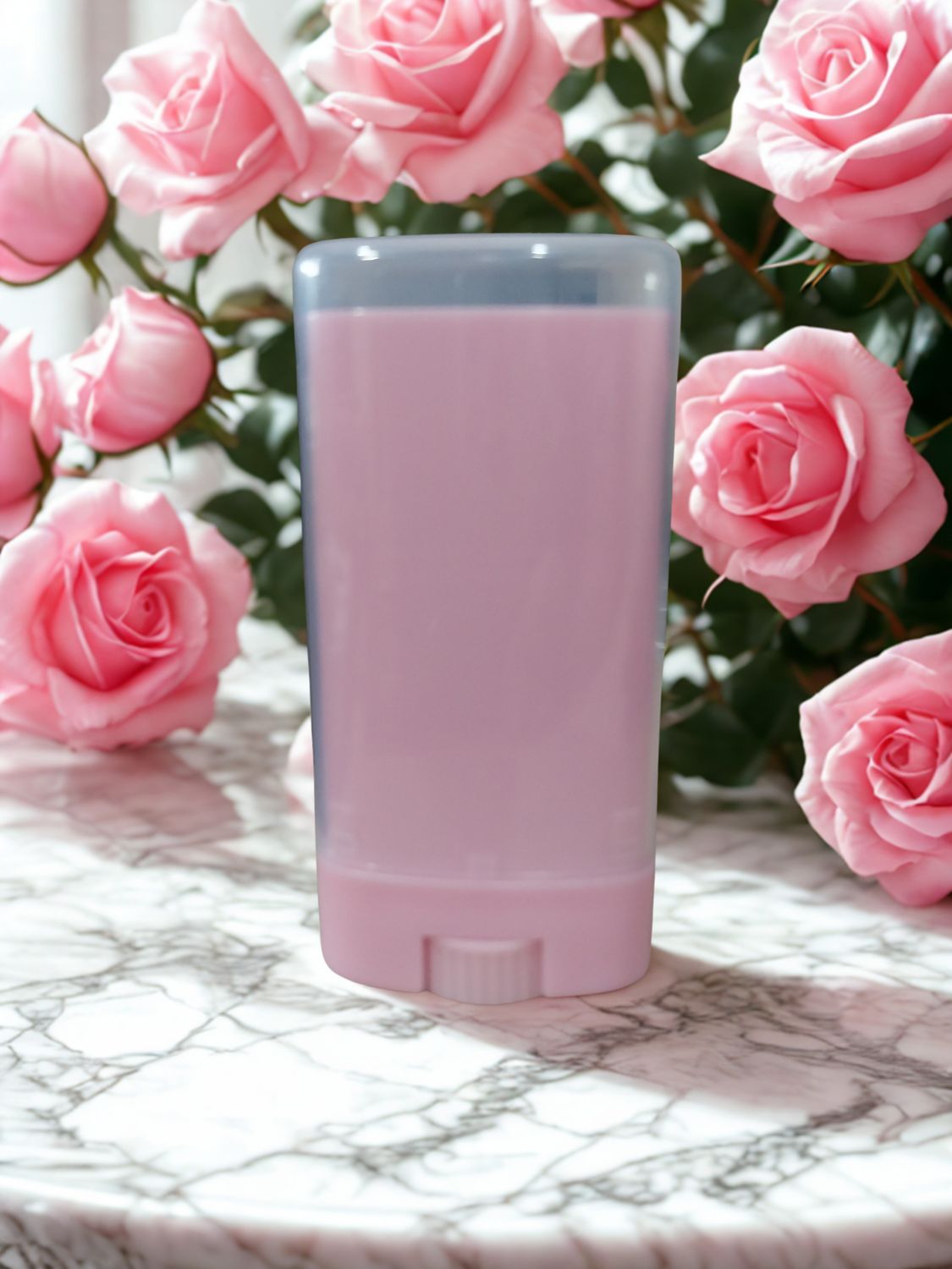 15g - PINK/Clear Oval Shaped Deodorant/Balm  Deo Tubes (Windup)