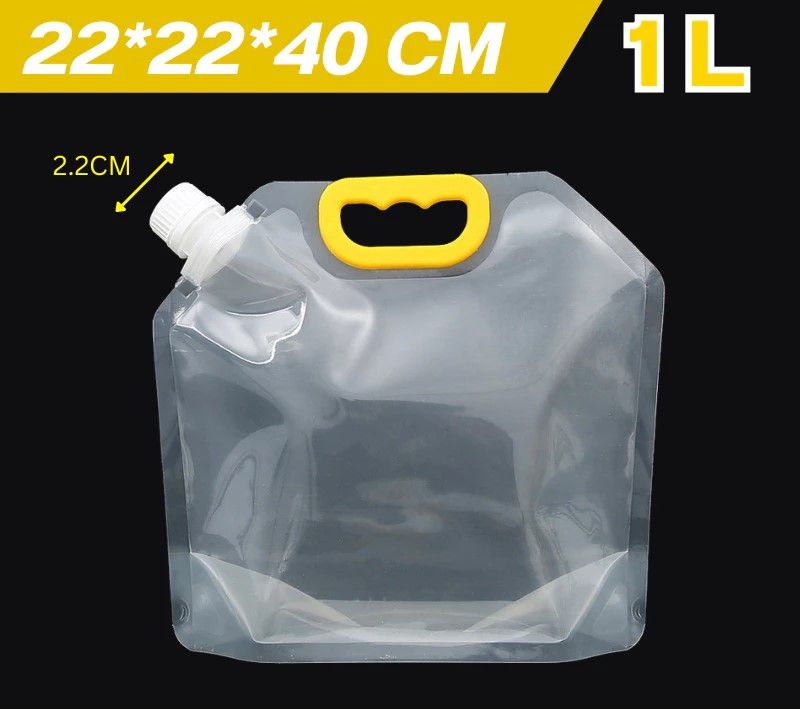 1L FOOD GRADE Plastic Spouted for Cereals, Rice, Bulk Herbs, Alcohol Juice, Camping &amp; Bush Walking Bag Pouch