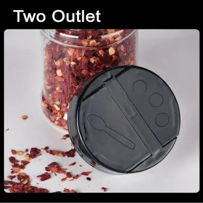 100mL Spice Jar (PET - ♲ Plastic) Double dispenser Cap with Labels/Funnel &amp; Pen