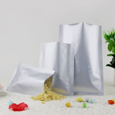Matt Silver  3 Side Seal Pouches, No Zipper - 13 x 17.5cm
