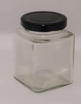 100ml Square Glass Jar with Choice of TWIST Cap Colour