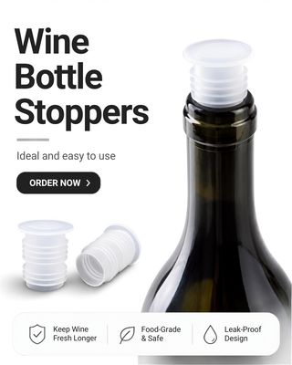 WINE BOTTLE STOPPER (For 19.5mm Neck Opening) FOOD GRADE WINE BOTTLE STOPPER (For 19.5mm Neck Opening) FOOD GRADE