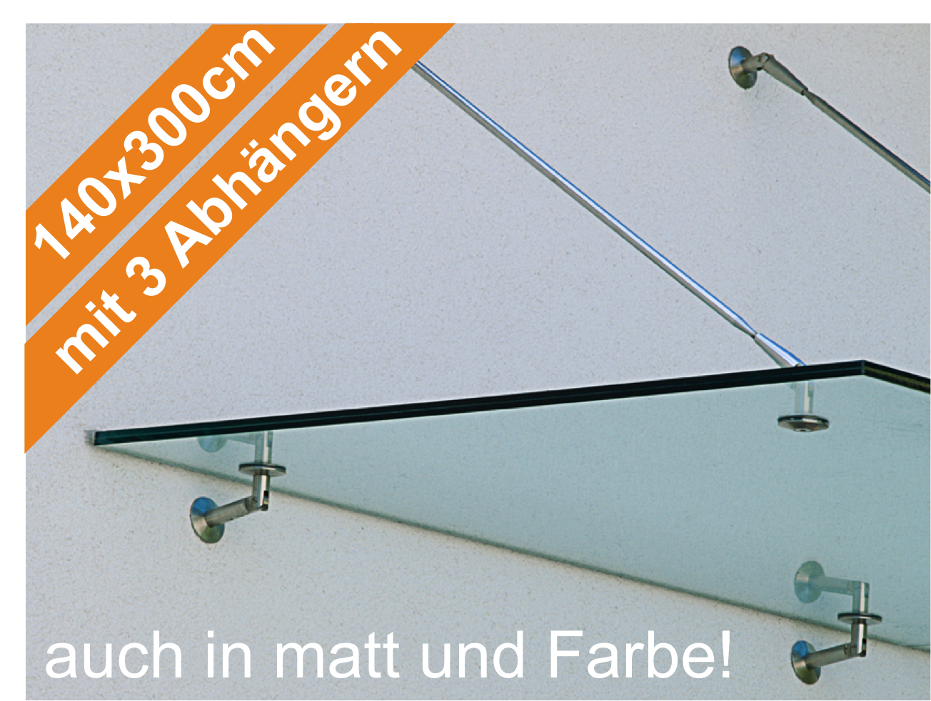 Vordach Set 140x300cm